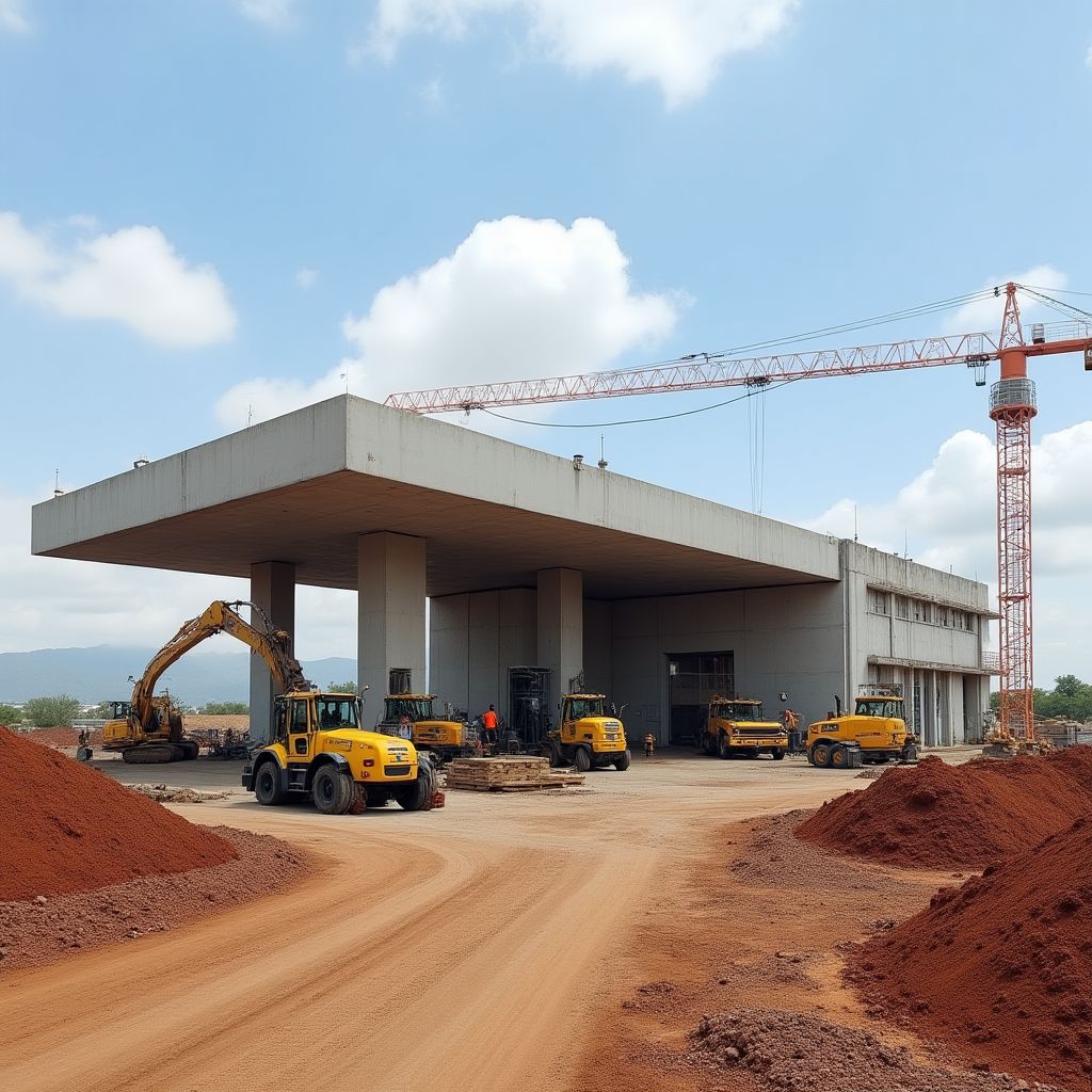 Construcción de estación de servicio