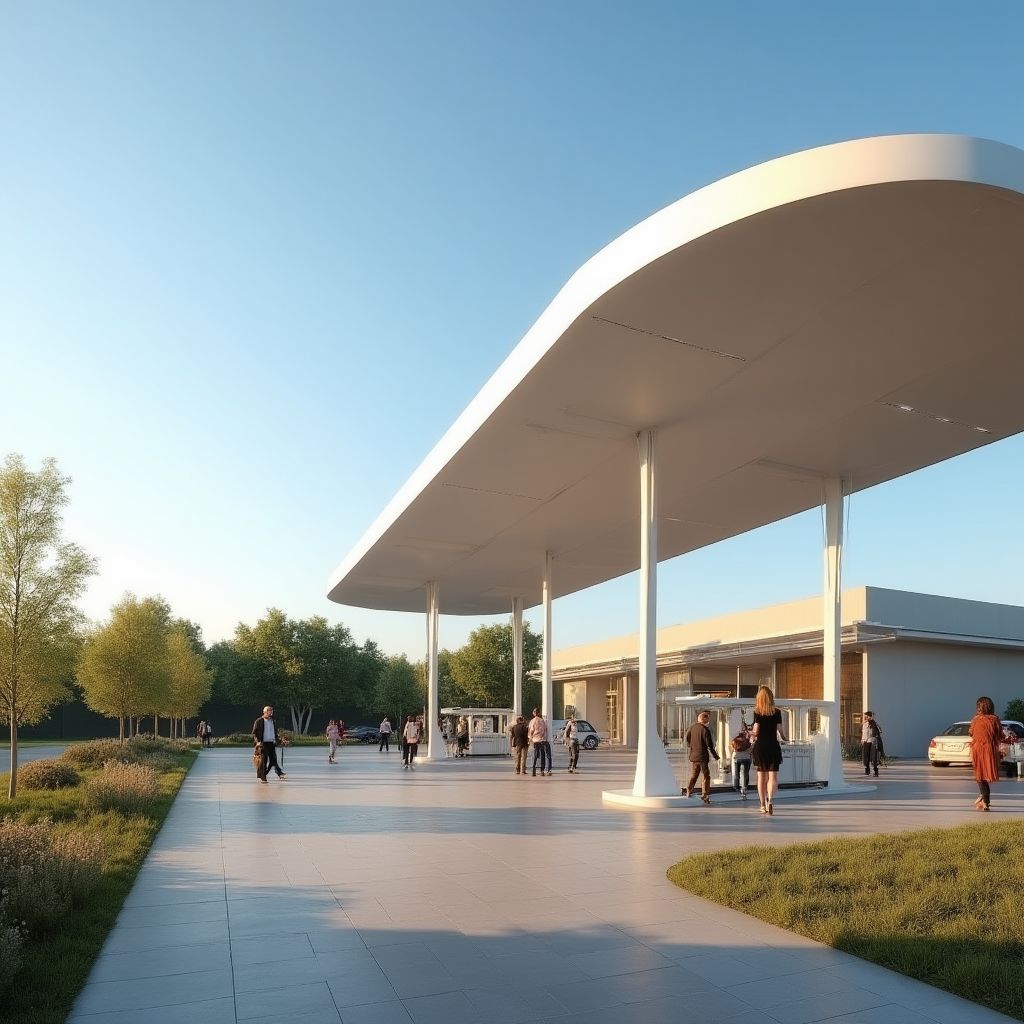 Estación de servicio terminada